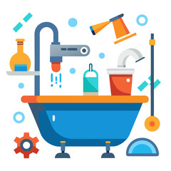 bathroom equipment set