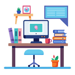 vector illustration of a computer