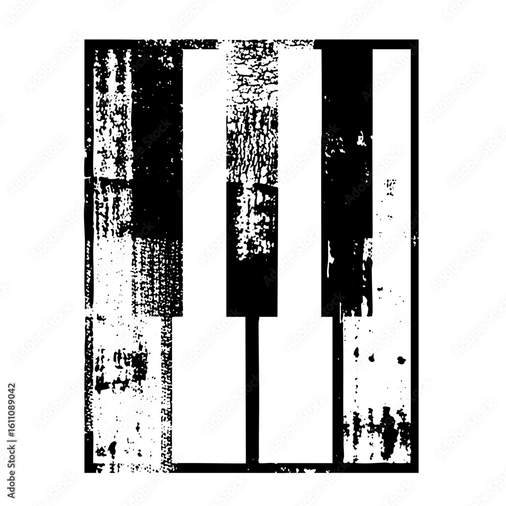 Poster vector abstract geometric featuring rectangular bars arranged in a letterform.