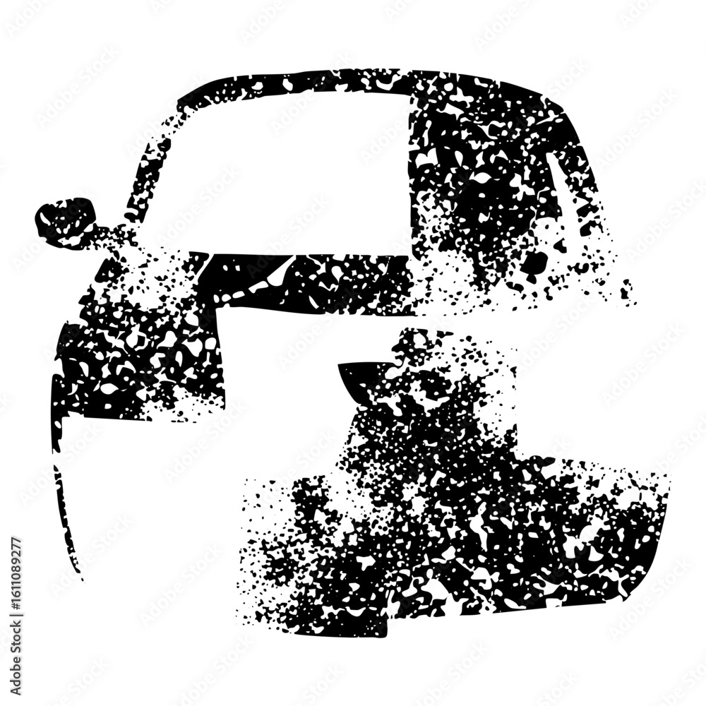 Poster vector abstract vehicle with distressed texture.
