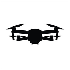 Drone Silhouette Vector Isolated Background