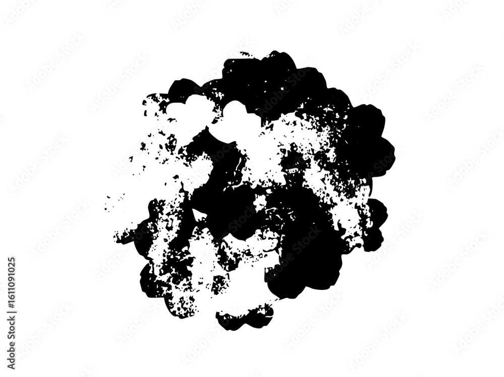 Poster vector abstract black splatter element.