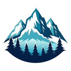Obraz premium christmas trees in the mountains