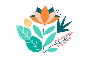 High-quality digital illustration of a fresh, ripe pineapple with vibrant yellow skin and lush green leaves, isolated on a clean white background.