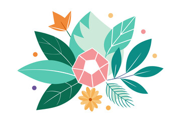 High-quality digital illustration of a fresh, ripe pineapple with vibrant yellow skin and lush green leaves, isolated on a clean white background.