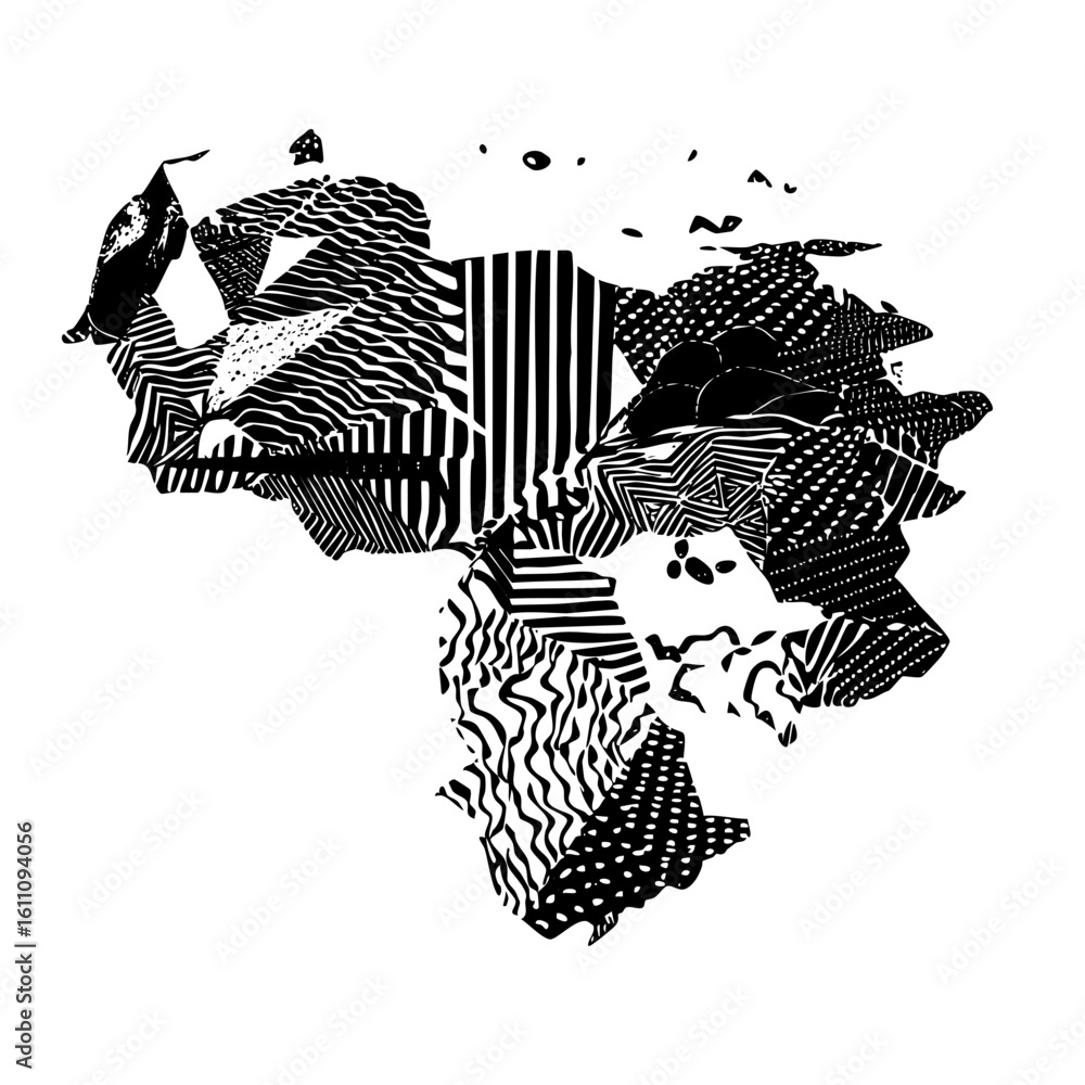 Aufkleber vector abstract elephant head with patterned textures.