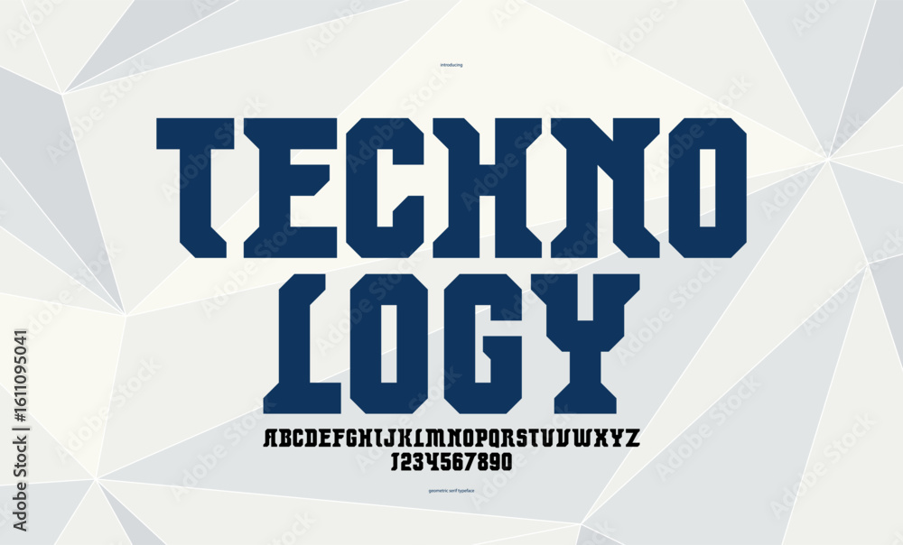 Aufkleber technology and future style display font for logos and posters, vector typeface in modern minimal st