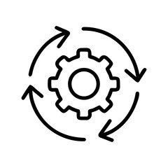 Code deployment process icon representing software integration and continuous delivery