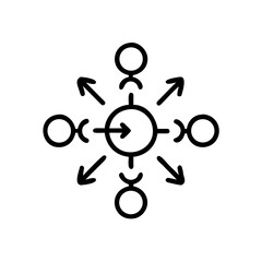 Diversity and inclusion symbol representing equality and collaborative environments