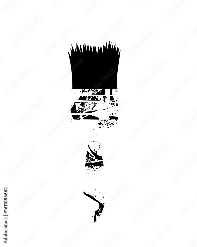 Poster vector stylized brushstroke with dynamic texture
