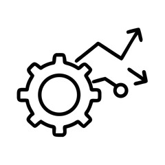 Obraz premium ROI optimization gear icon representing efficiency and performance enhancement