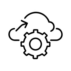 Obraz premium Software integration icon representing seamless connectivity and system collaboration