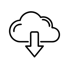 cloud download icon design.
