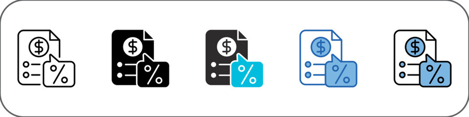 Tax Icon Pack Multistyle Illustration