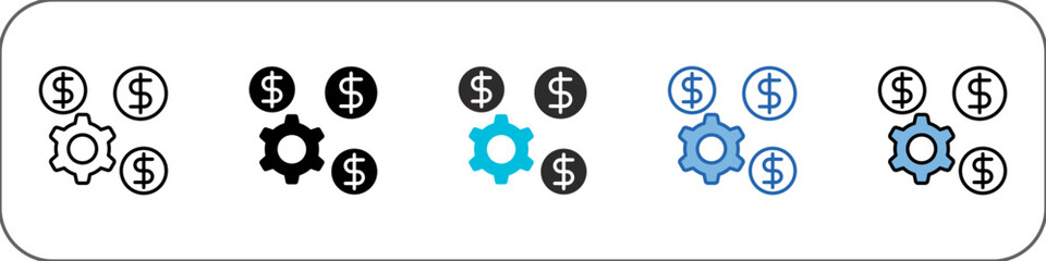 Economy Icon Pack Multistyle Illustration