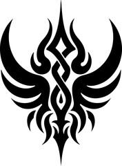 Tribal Dragon and Phoenix Tattoo Designs vector bundle