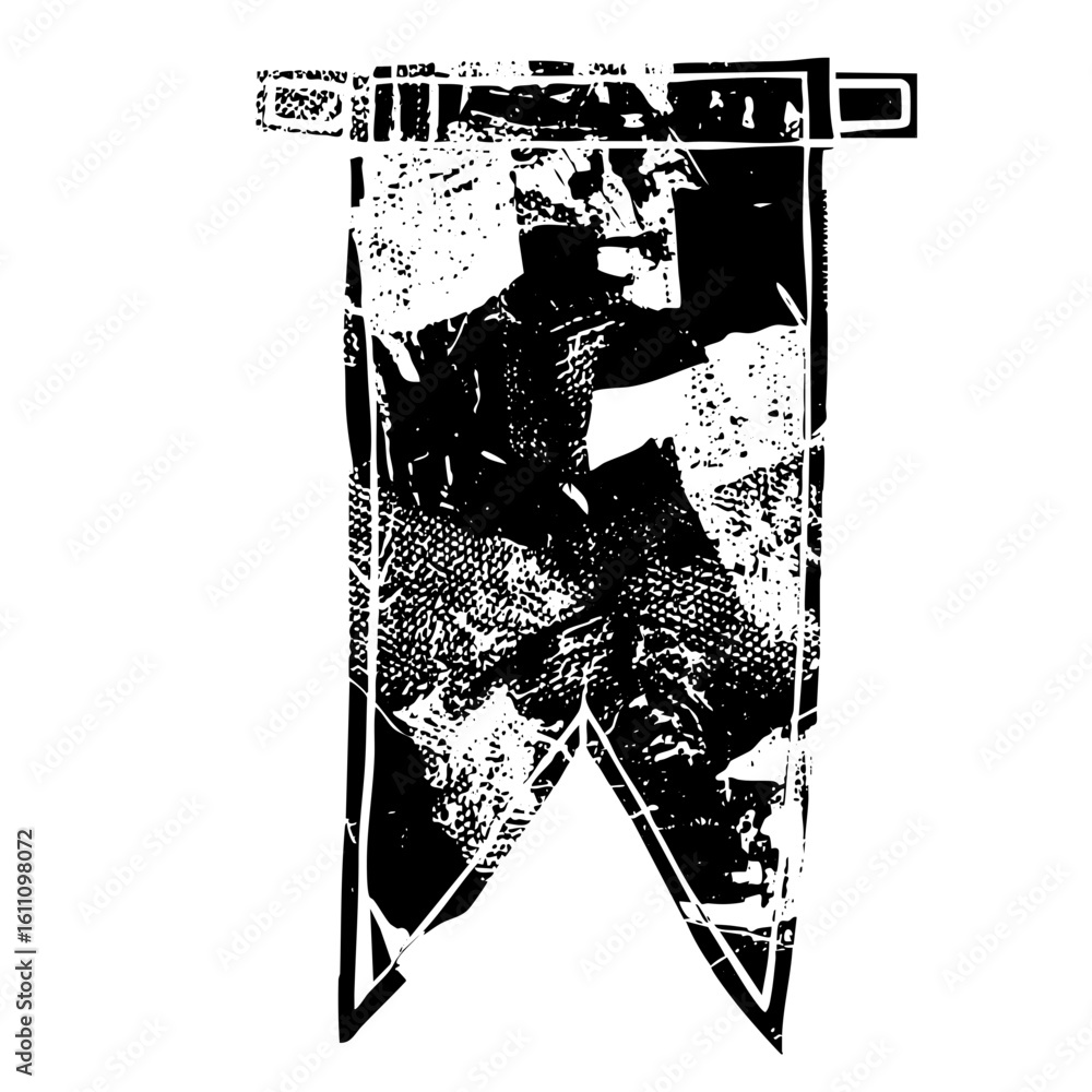 Poster vector abstract distressed banner with geometric shapes and typography.
