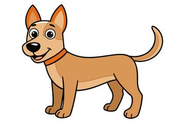 Colorful Cartoon Dog Vector Illustration | Cute and Playful Pet Animal for Kids and Design Projects