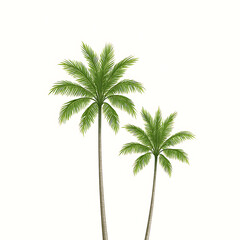 palm tree isolated on white