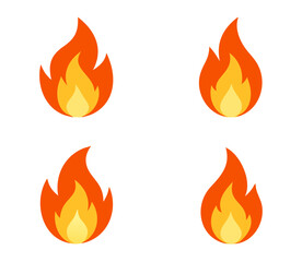 Fire flame logo vector illustration design template
