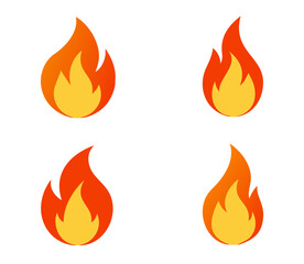 Fire flame logo vector illustration design template
