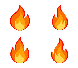 Fire flame logo vector illustration design template