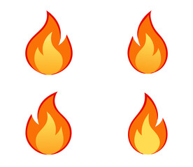 Fire flame logo vector illustration design template