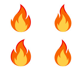 Fire flame logo vector illustration design template