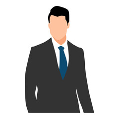 llustration of Professional Business Man and Woman with Laptop – Modern Flat Design Style