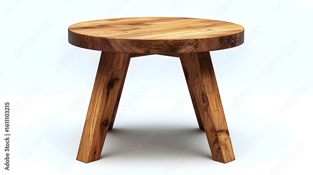 Poster a simple round wooden side table long title a rustic handcrafted wooden side table with a circular t