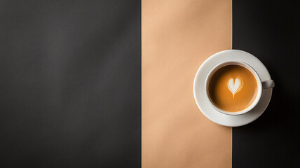 coffee top view shoot for a copy space