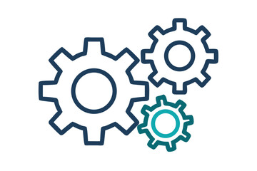 Fototapeta premium Interlocking gears symbolizing mechanical connection and teamwork
