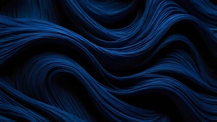 Cobalt Blue Abstract Wave Motion