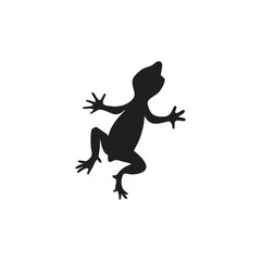 Fototapeta premium Lizard Silhouettes Design With Vector Template