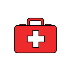 Obraz premium First Aid Kit Icon: Medical Emergency Assistance