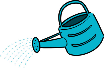 Naklejka premium Illustration of watering can 