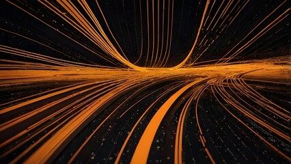 Orange and Black Tigerstripe Abstract