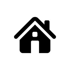 Minimalist Flat Vector House Icon Home Symbol With Rounded Corners