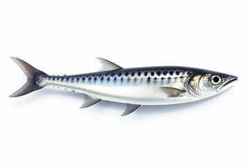 Naklejka premium Realistic depiction of a mackerel fish with detailed scales and fins