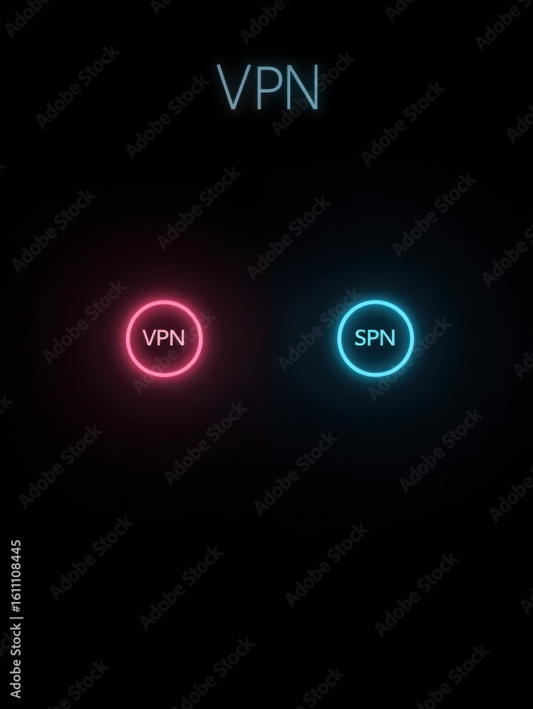 Poster vpn interface displaying a spoofed server ip with a glowing background, suitable for privacy and sec
