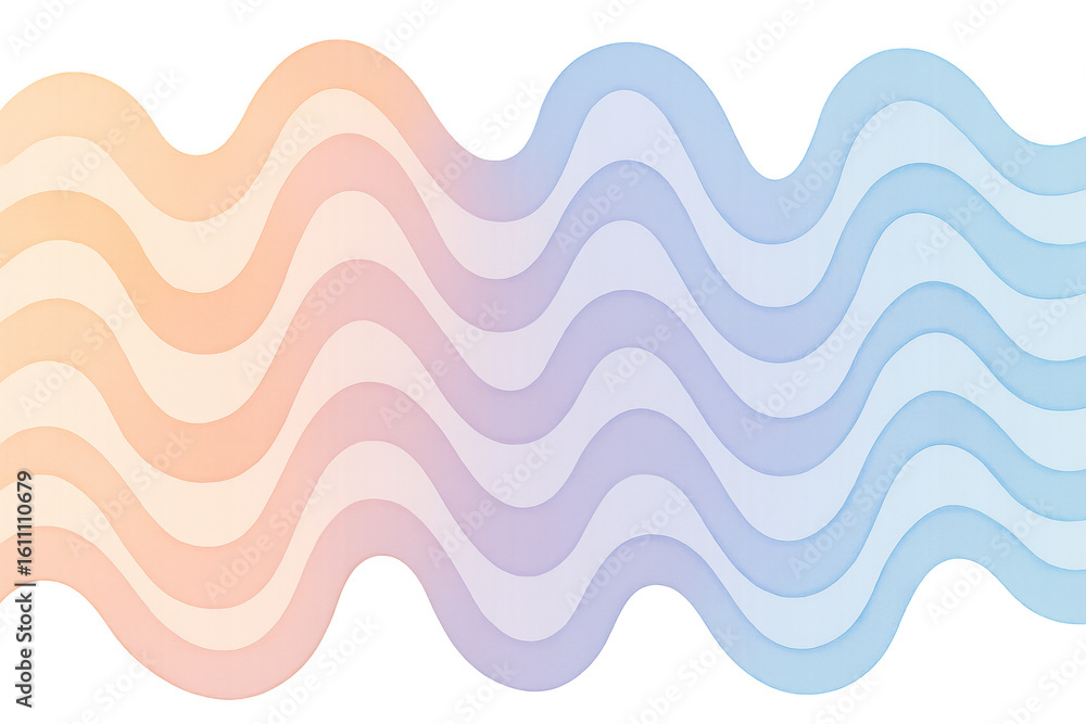 Aufkleber pastel gradient featuring fluid, gentle curves blending softly, ideal for minimalist design projects