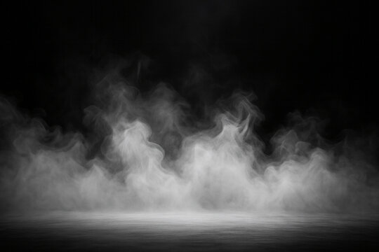 Background of a stage, studio floor, asphalt, and a dimly lit floor surface reminiscent of a street, with a suspicious mist/smoke rising from the surface.
Mysterious blue fog/smoke background with mys