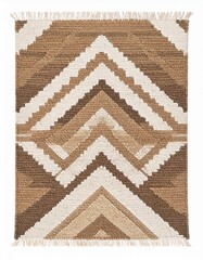 Stylish area rug featuring a geometric design in earthy tones, perfect for enhancing modern home decor and comfort.
