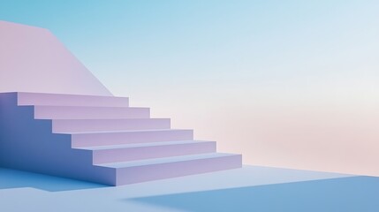 Fototapeta premium Success ladder leading up to the sky
