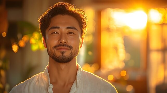 Serene and Understanding Portrait of a Thoughtful Therapist