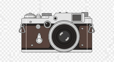 vintage photo camera isolated