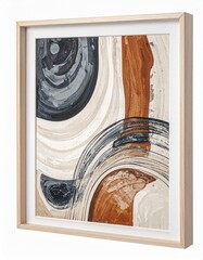 Abstract artwork featuring swirling patterns and earthy tones, perfect for modern decor and artistic projects.
