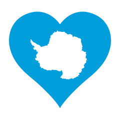 Antarctica heart shaped flag icon digital vector illustration. National flag of Antarctica. Love flag icon. © Flag