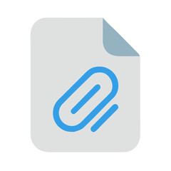 paperclip attachment file icon design.