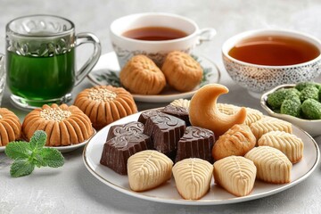 Celebrate with crescent moon-shaped decor and exquisite sweets.